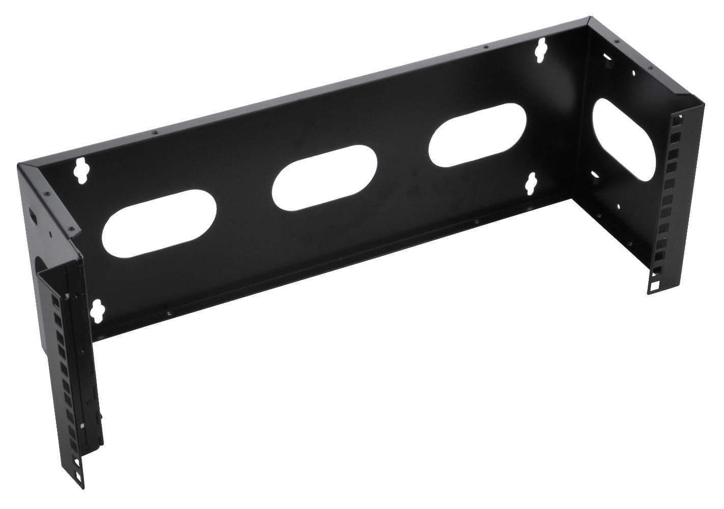 Staffa di Montaggio da Muro 19" Easyline 4U con 3 Fori Nero - Techly Professional I-CASE EF-1004BK