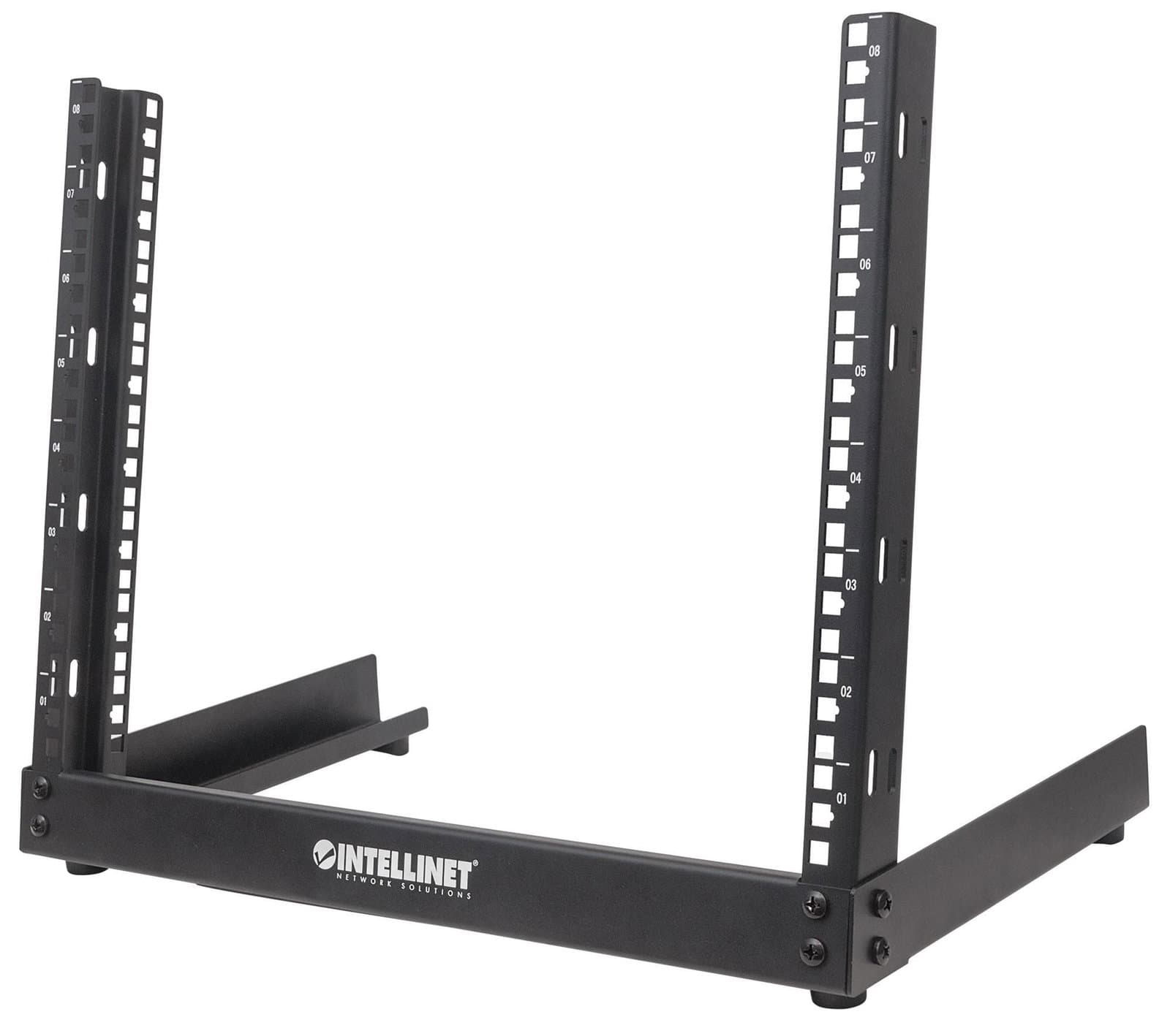 Armadio Rack 19" Open Frame Desktop 8U Nero - Intellinet I-CASE EF-8UBK