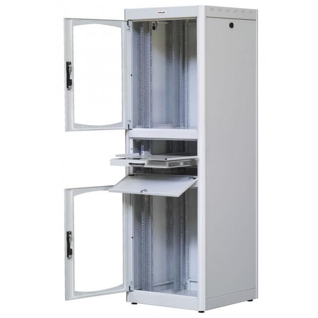Armadio Rack 19" 600x800 38U con Ripiano Tastiera Grigio - Intellinet I-CASE EK-3880GT