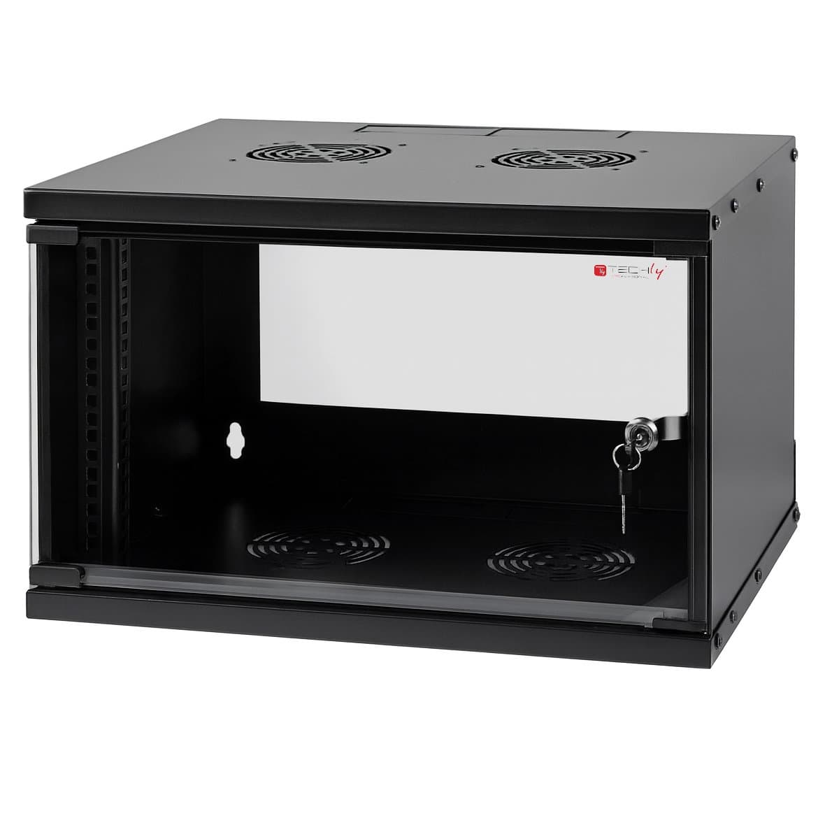 Armadio Rack 19" a Muro 9U, Profondità 320mm, Nero - Techly Professional I-CASE EL-1009B32