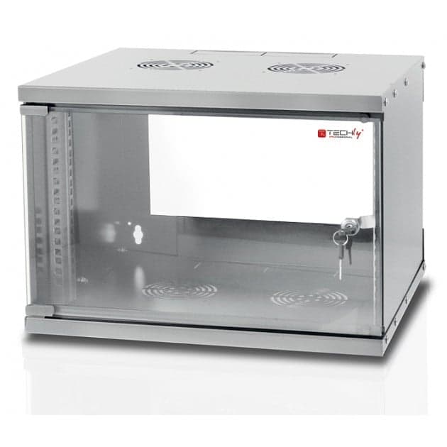 Armadio Rack 19" a Muro 9U prof. 450 Grigio Assemblato - Techly Professional I-CASE EL-1009G45