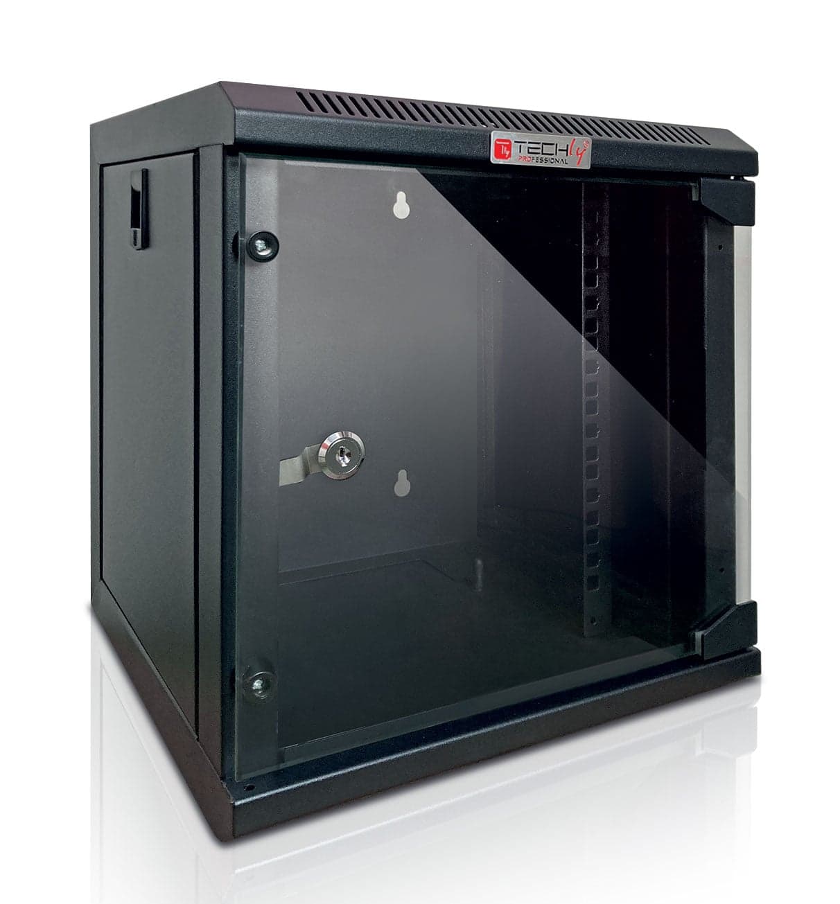Armadio Rack 10" a Muro 9 Unità Pannelli Asportabili Nero - Techly Professional I-CASE EM-1009BKEC