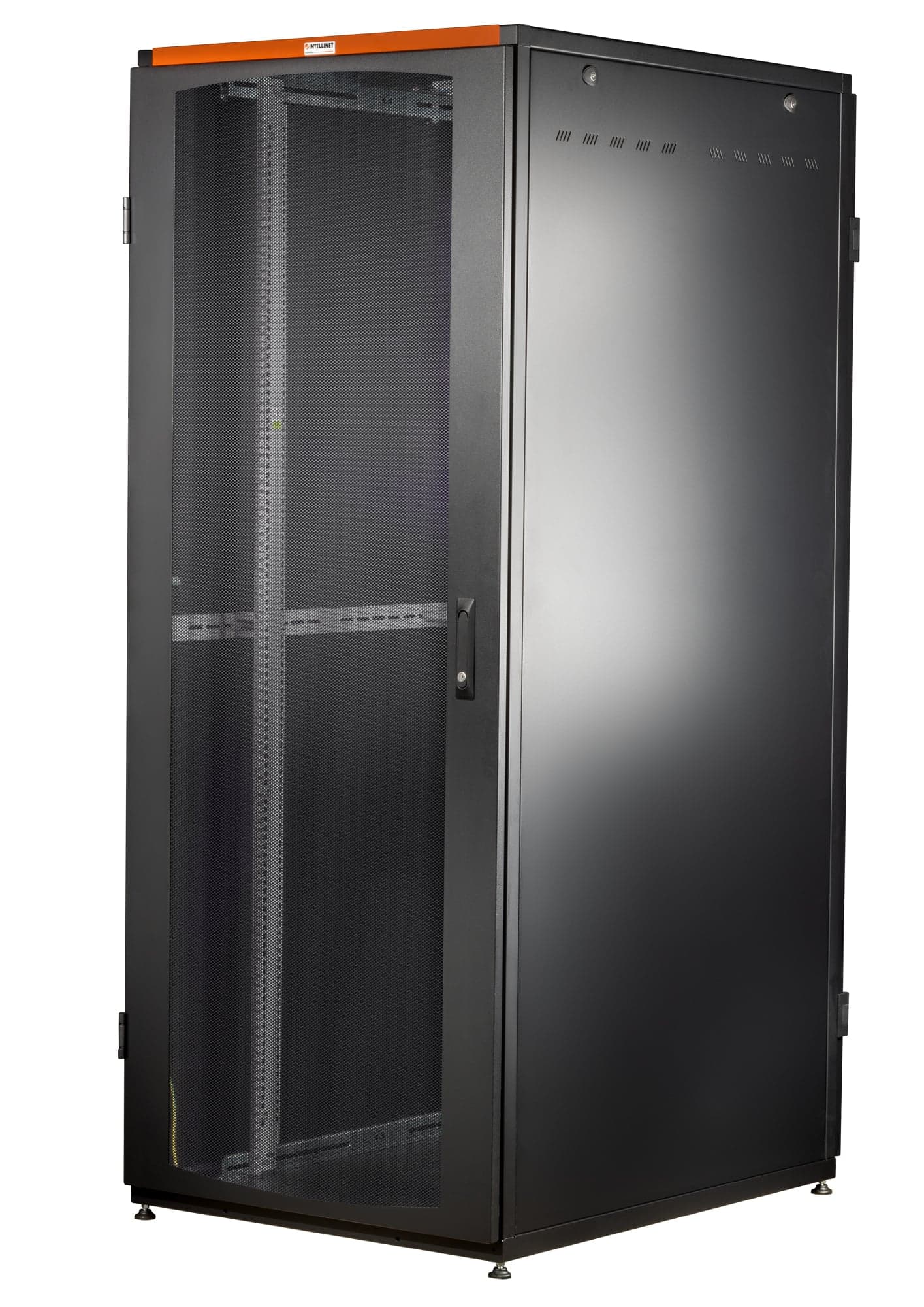 Armadio Rack NextGen 19" 800x800 42U Porta e Pannello Posteriore Grigliati Nero - Intellinet I-CASE EPPX-428BKV
