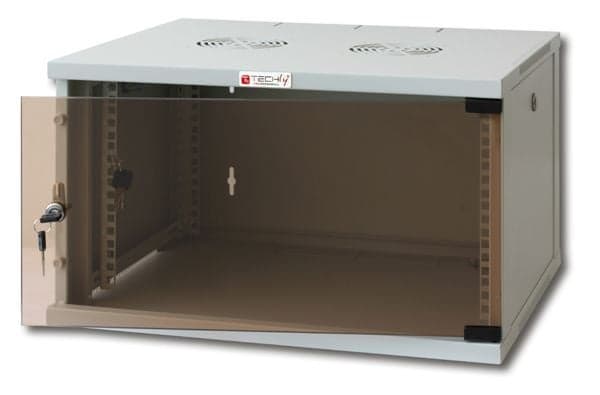 Armadio rack 19" a muro 6U profondità 450mm Grigio assemblato - Techly Professional I-CASE ER-1006G45