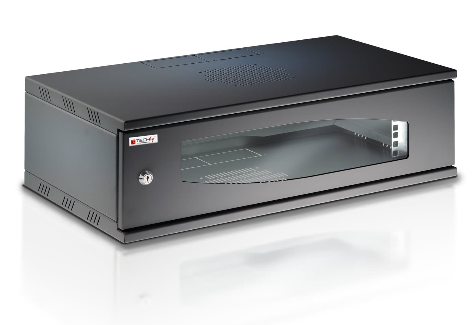 Armadio Rack 19" a Muro 3U prof. 320 Nero Assemblato - Techly Professional I-CASE EW-2003KB5