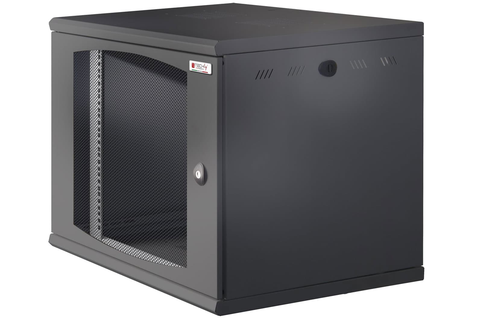 Armadio Rack 19" a Muro 10U P 500mm Porta Grigliata Nero - Techly Professional I-CASE EW-2010BK5V