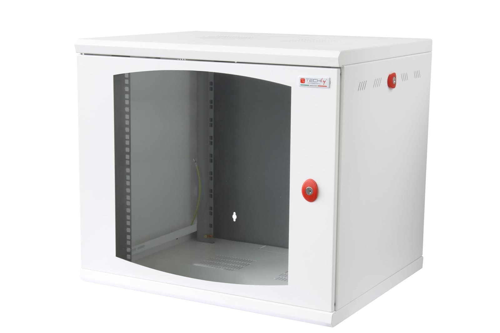 Armadio Rack 19" a Muro 10U Sezione Unica P.600mm Bianco - Techly Professional I-CASE EW-2010WH6