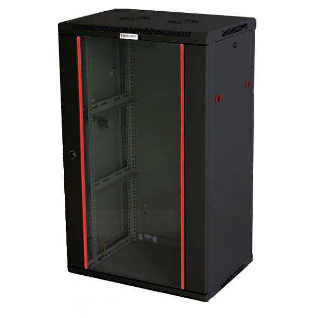 Armadio Rack 19" a Muro 20 Unità Sezione Unica Prof. 450mm Nero - Intellinet I-CASE EW-2020BKL