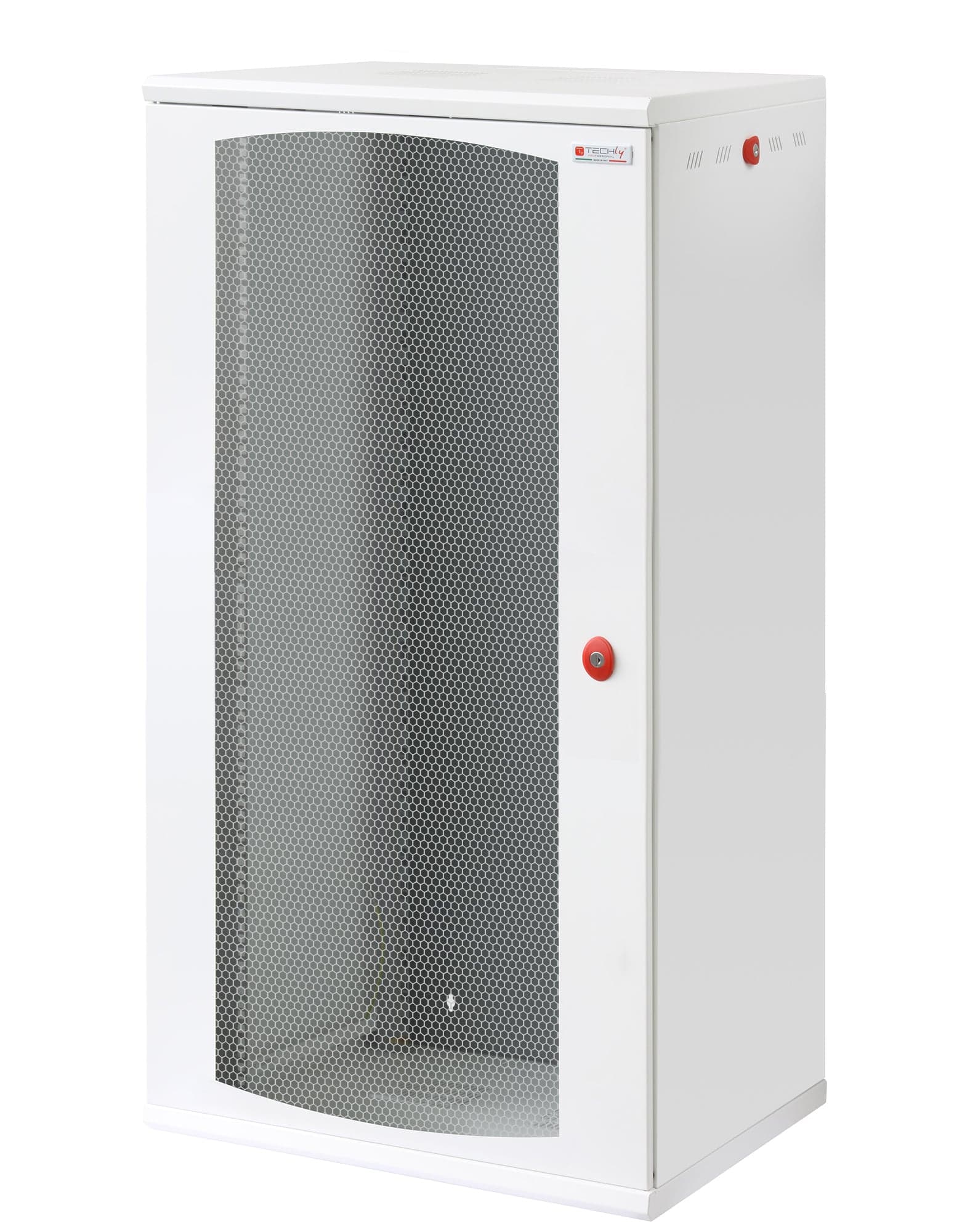 Armadio Rack 19" a Muro 22U Sezione Unica P 600mm Porta Grigliata Bianco - Techly Professional I-CASE EW-2022WH6V