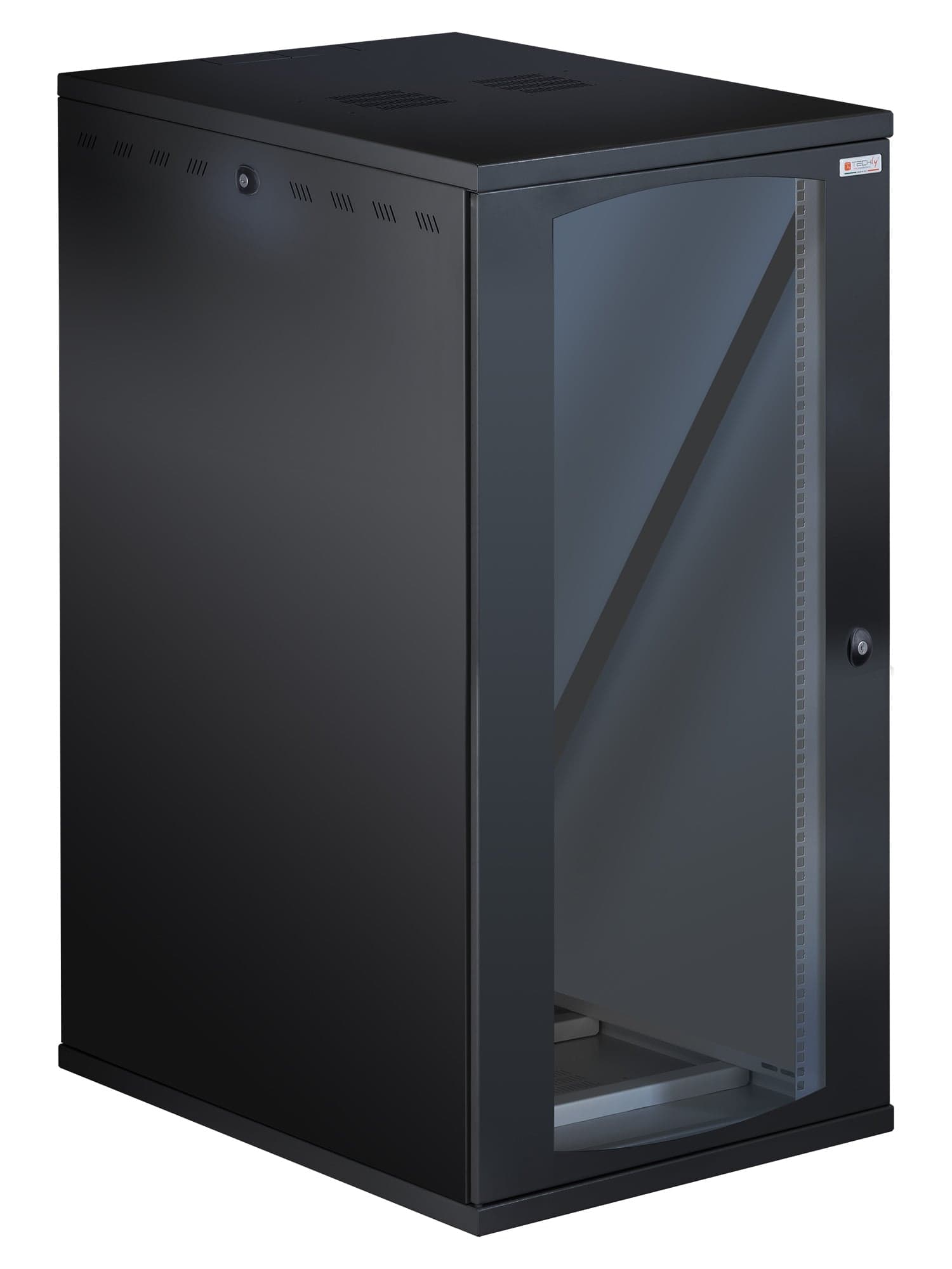 Armadio Rack 19" a Muro 22U P 800mm L 600mm Porta Vetro Nero - Techly Professional I-CASE EW-26822BK