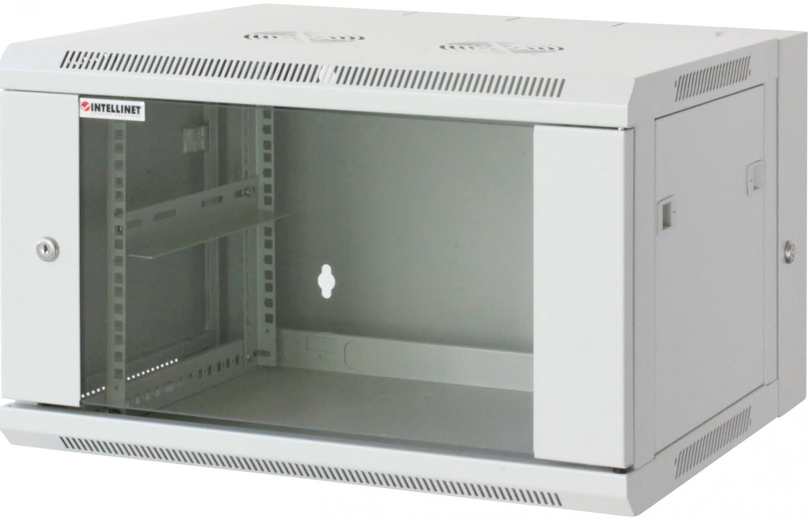 Armadio Rack 19" a muro 9 unità due sezioni grigio - Intellinet I-CASE EW-3009G