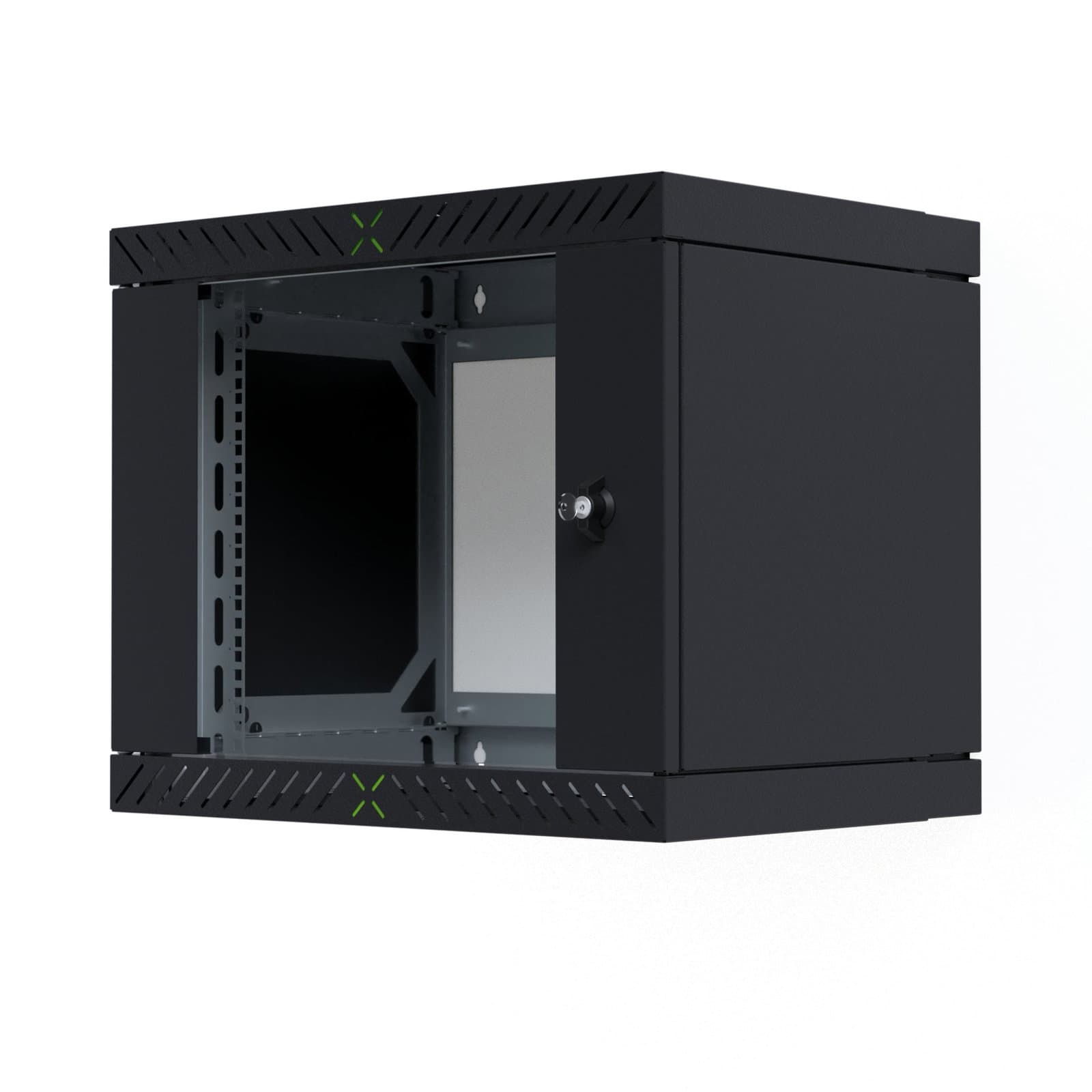 Armadio Rack 19" a Muro 9U da Assemblare Profondità 400-600 mm Nero - X-RACK I-CASE EWX-2009BK