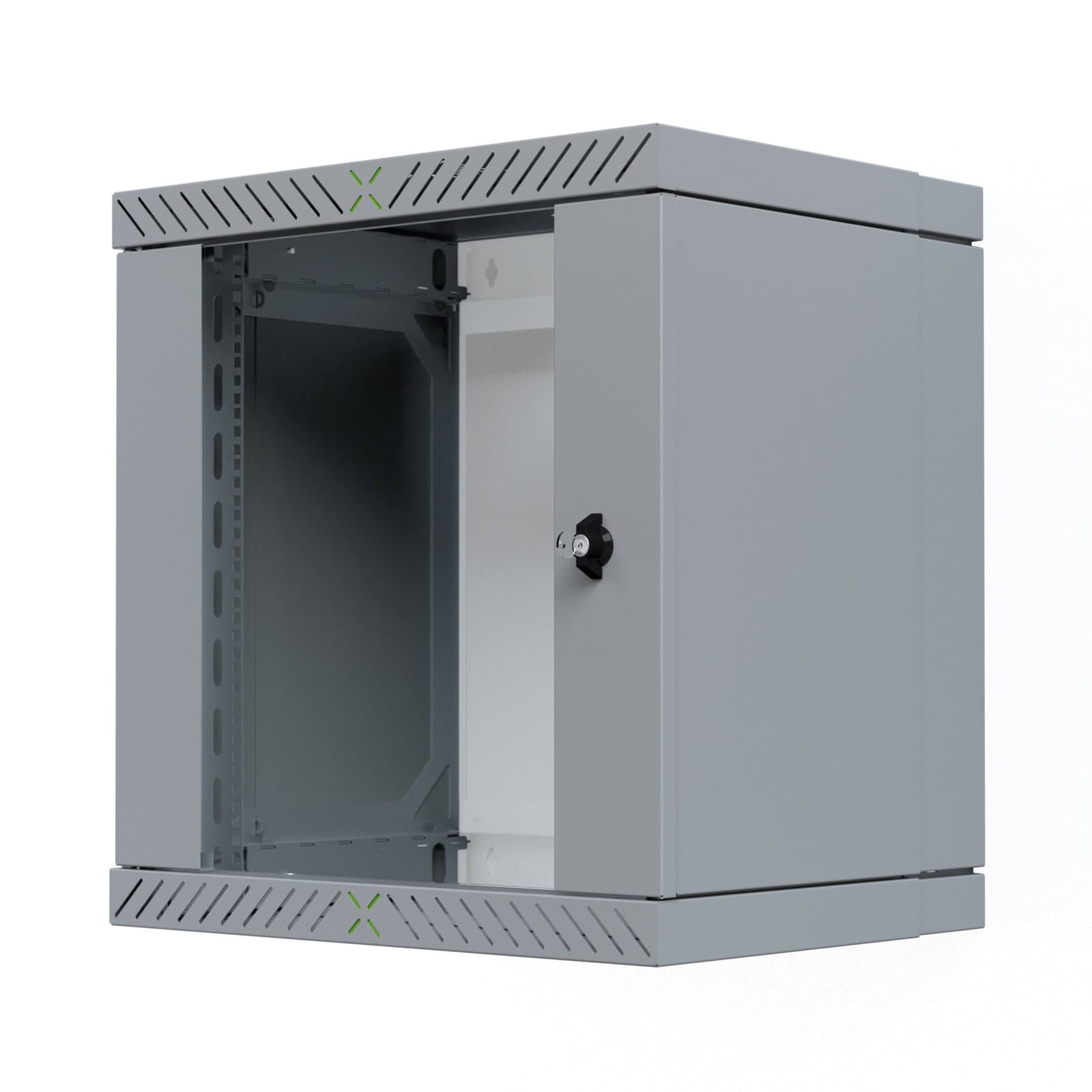 Armadio Rack 19" a Muro 12U da Assemblare Profondità 400-600 mm Grigio - X-RACK I-CASE EWX-2012G