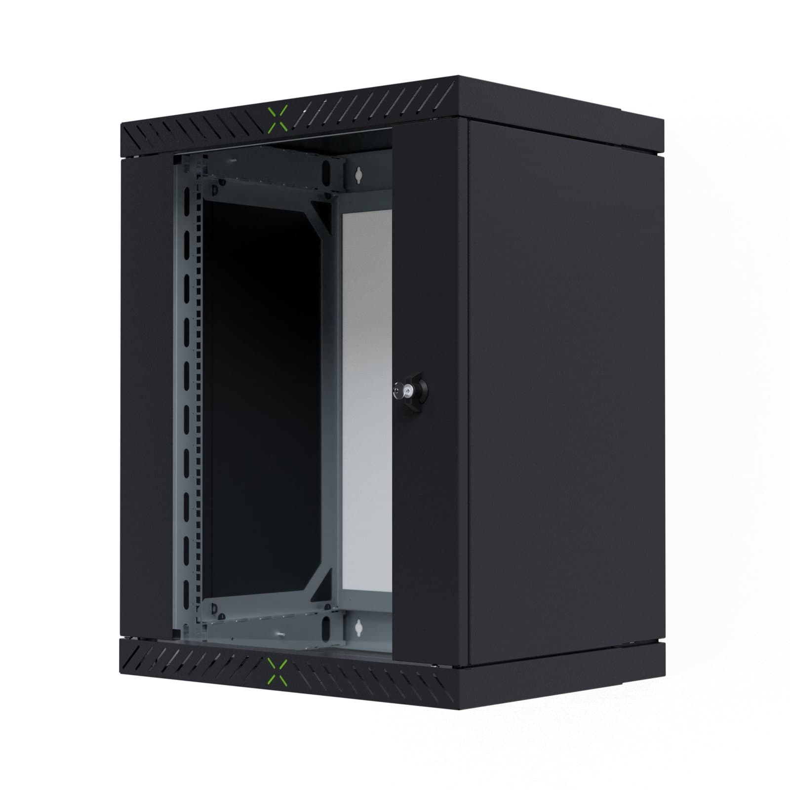 Armadio Rack 19" a Muro 15U da Assemblare Profondità 400-600 mm Nero - X-RACK I-CASE EWX-2015BK