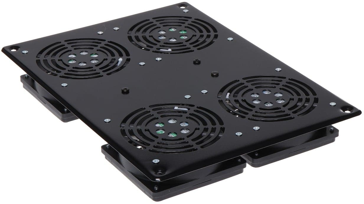 Gruppo di 4 Ventole a Soffitto per Rack 19" NetRack - Techly Professional I-CASE FAN-4FPBK