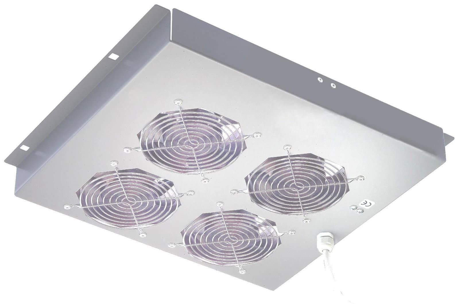 Gruppo di 4 Ventole a Soffitto Senza Termostato per Rack 19'' Grigio - Intellinet I-CASE FAN-4ST
