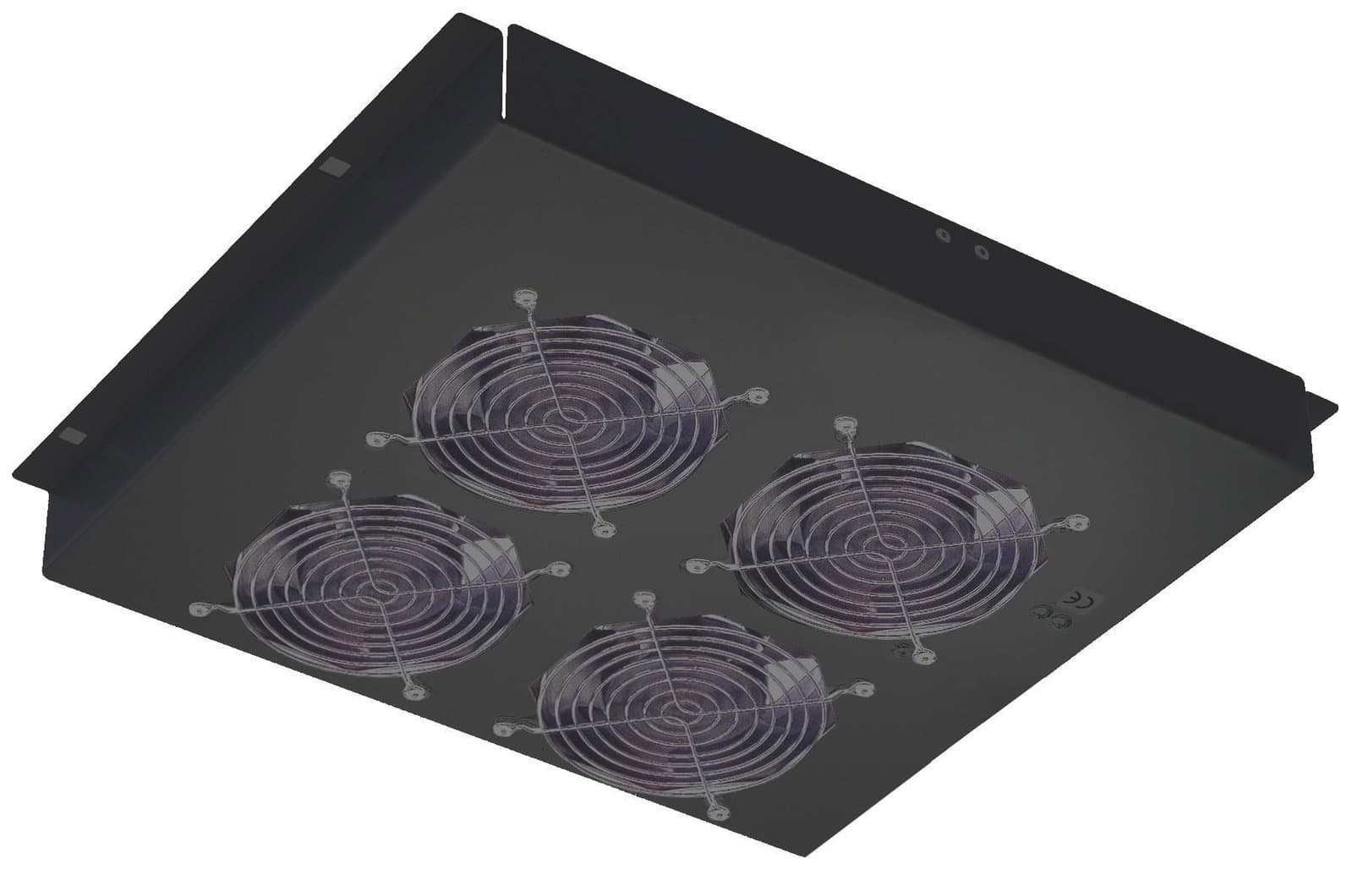 Gruppo di 4 Ventole a Soffitto per Rack 19'' Senza Termostato Nero - Intellinet I-CASE FAN-4STN