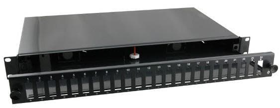 Cassetto Ottico 19" 24 Porte SC Duplex Nero - Intellinet I-CASE FO-24SCD