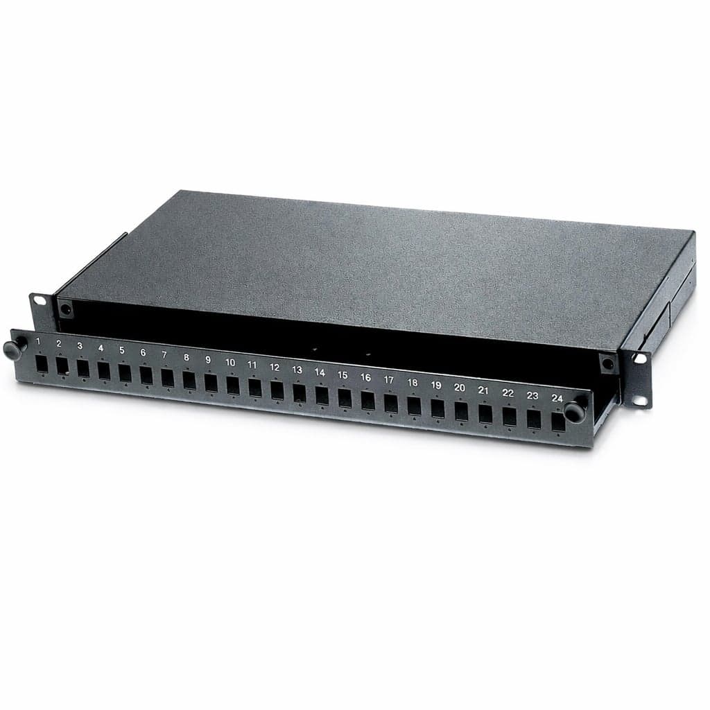 Cassetto Rack 19" Fibra Ottica 24 porte LC Duplex/SC Simplex Nero - Intellinet I-CASE FO-24SCS