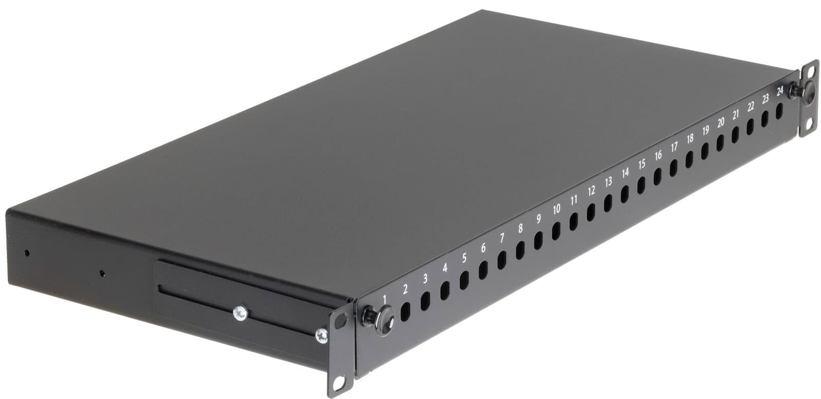 Cassetto Rack 19'' Fibra Ottica 24 Porte ST Simplex - Intellinet I-CASE FO-24ST