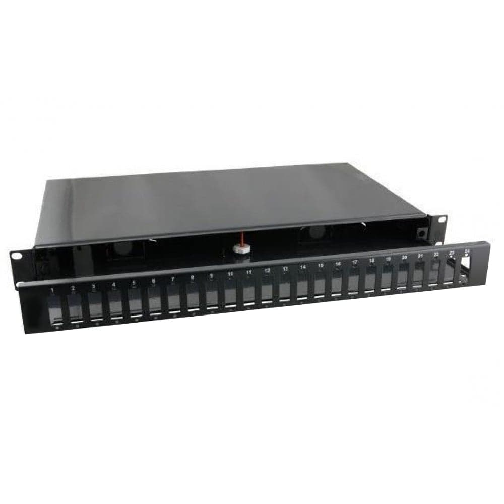 Cassetto Ottico 19" 12 Porte SC Duplex Nero Fisso - Intellinet I-CASE FO-B12SCD