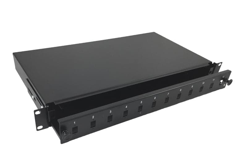 Cassetto Ottico 19" 12 Porte LC Duplex Nero - Intellinet I-CASE FO-B12SCLC