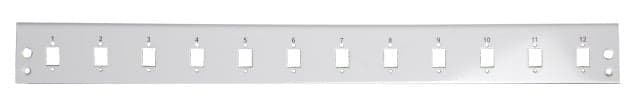 Pannello di Distribuzione 12 Bussole SC Simplex / LC Duplex 1U Grigio - I-CASE FO-E12SCS