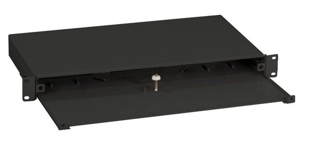 Box Ottico Scorrevole 1U Senza Pannello Frontale Nero - I-CASE FO-ESLB