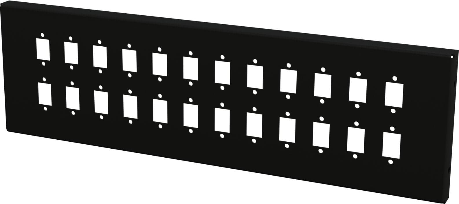 Piastra Adattatrice per 24 SC Simplex o 24 LC Duplex Nera - Techly Professional I-CASE FO-MWM24SCS