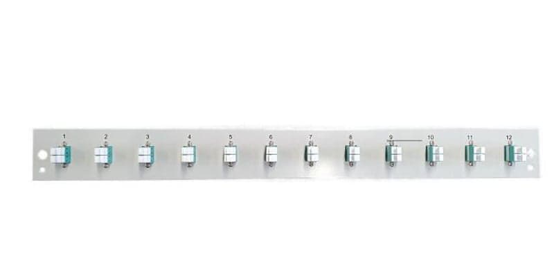 Pannello Frontale per Cassetto Ottico 1U 12 LC Duplex OM3 Grigio - OEM I-CASE FOG-12LCD3