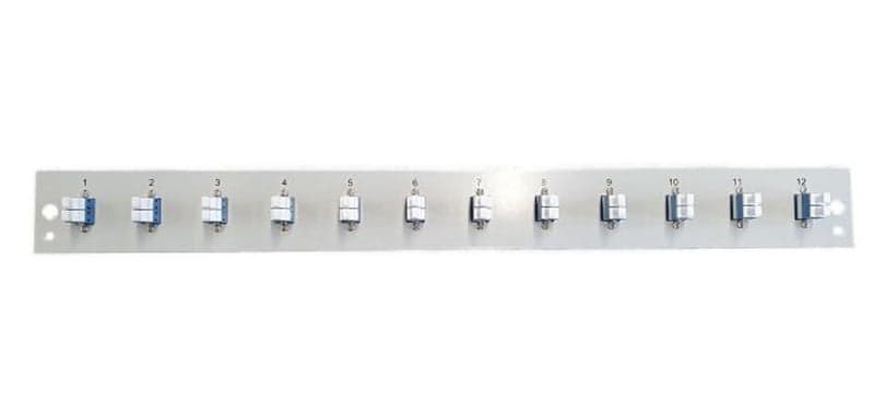 Pannello Frontale per Cassetto Ottico 1U 12 LC Duplex OS2 Grigio - OEM I-CASE FOG-12LCDS