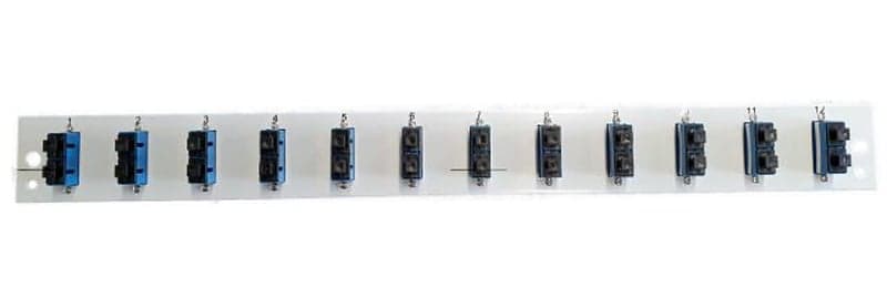 Pannello Frontale per Cassetto Ottico 1U 12 SC Duplex/LC OS2 Grigio - OEM I-CASE FOG-12SCDS
