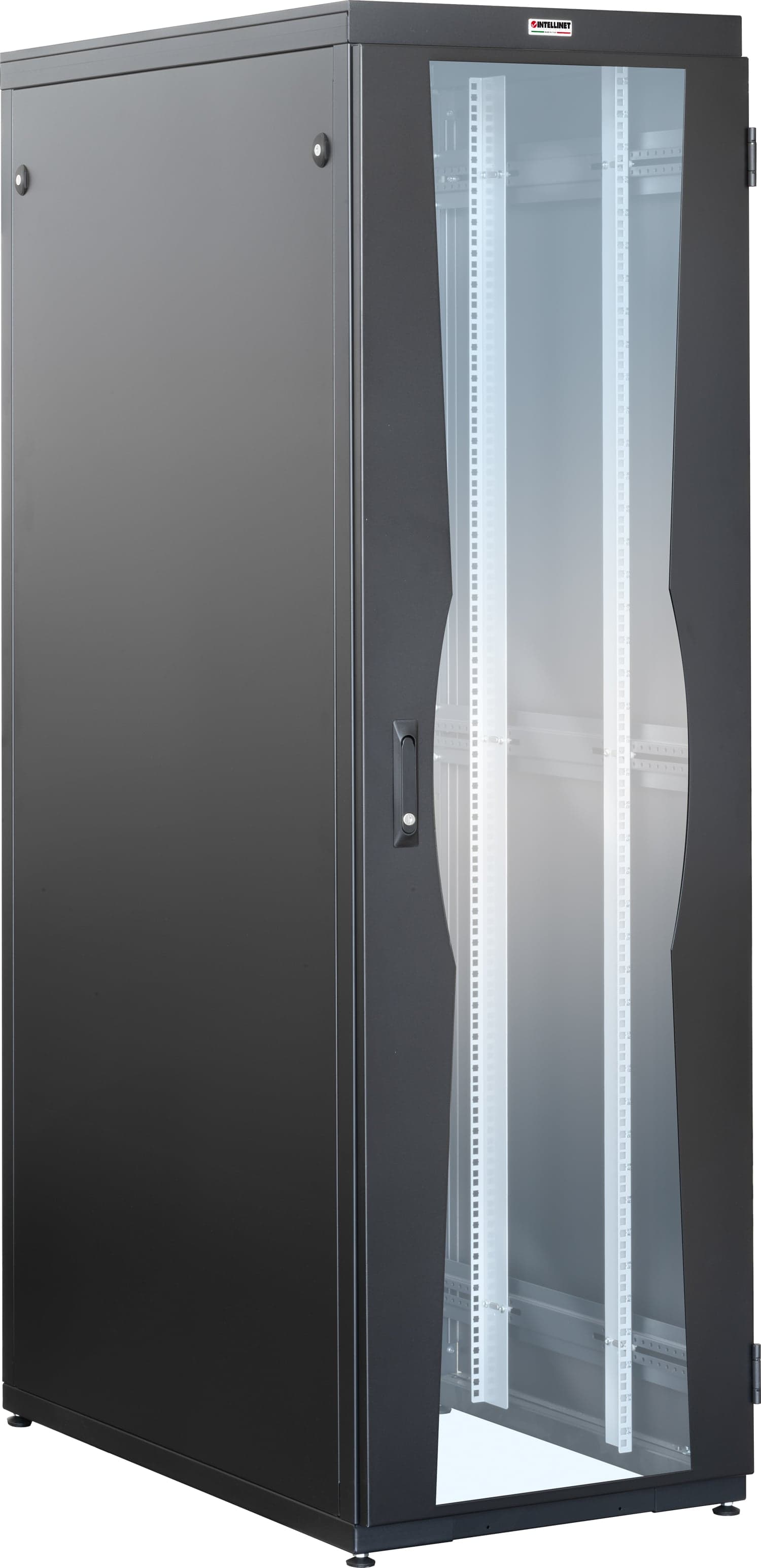 Armadio NetRack 19" 600x600 42U nero da assemblare - Intellinet I-CASE FP-4206BKX