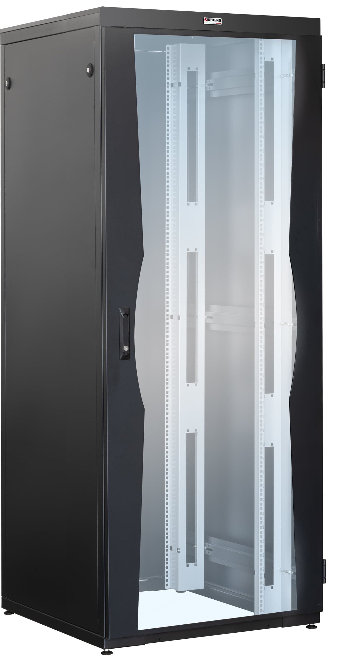 Armadio NetRack 19" 800x800 42U nero da assemblare - Intellinet I-CASE FP-4288BKX
