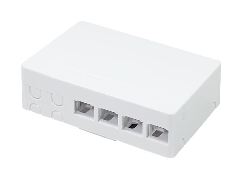 Scatola di connessione indoor FTTH per 4 fibre, 4 adattatori, per guida DIN - Logilink I-CASE FTTH-RAIL4L