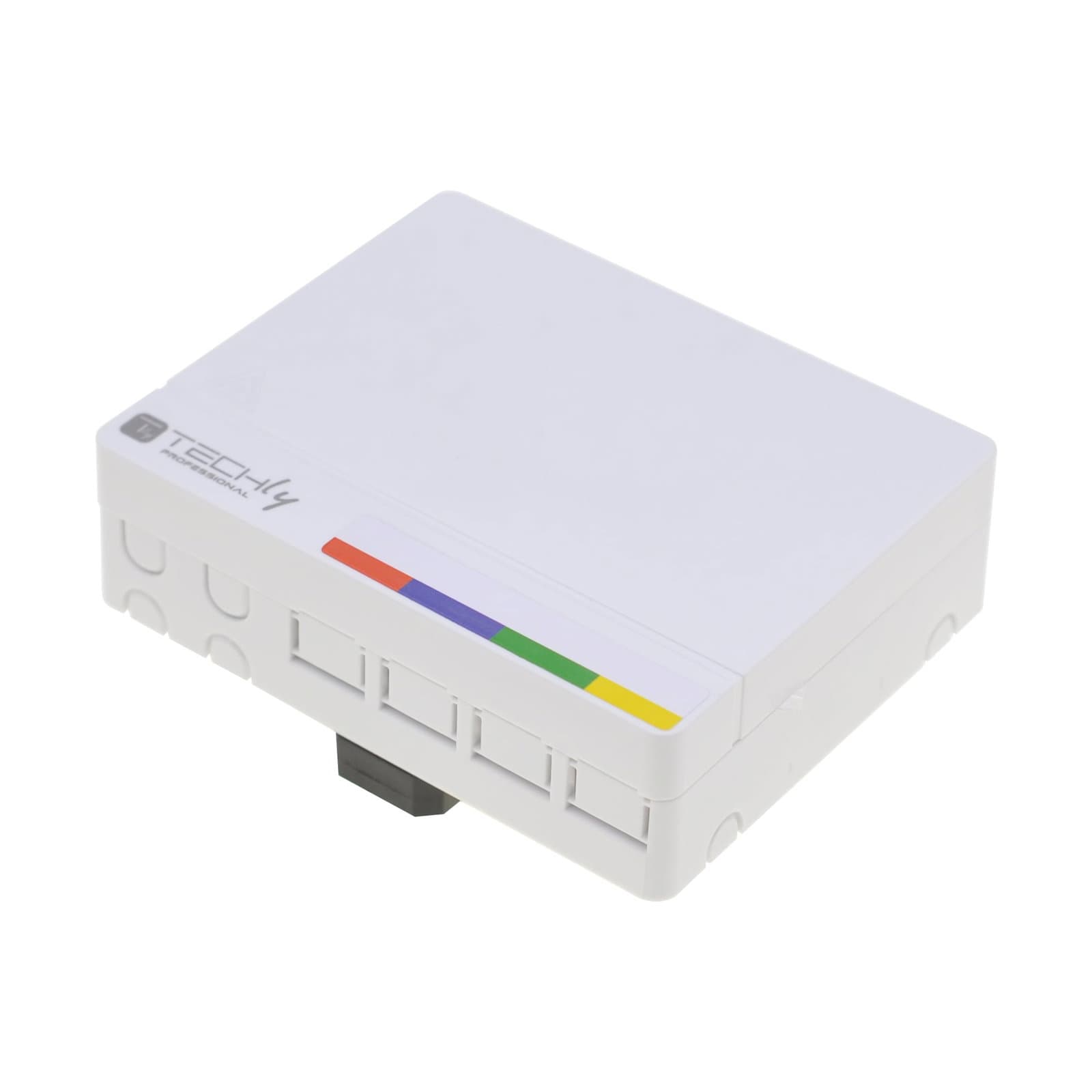 Scatola di Terminazione Ottica STOA FTTH 4 fibre SC/LC per guida DIN - Techly Professional I-CASE FTTH-RAIL4T