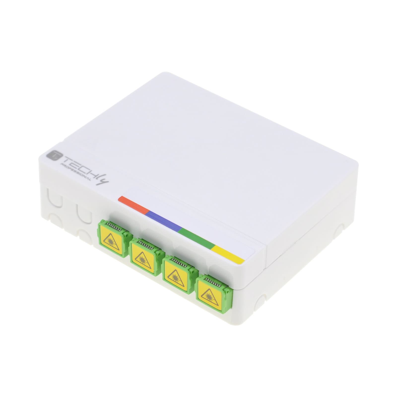 Scatola di Terminazione Ottica STOA FTTH 4 fibre SC-APC a muro - Techly Professional I-CASE FTTH4SC