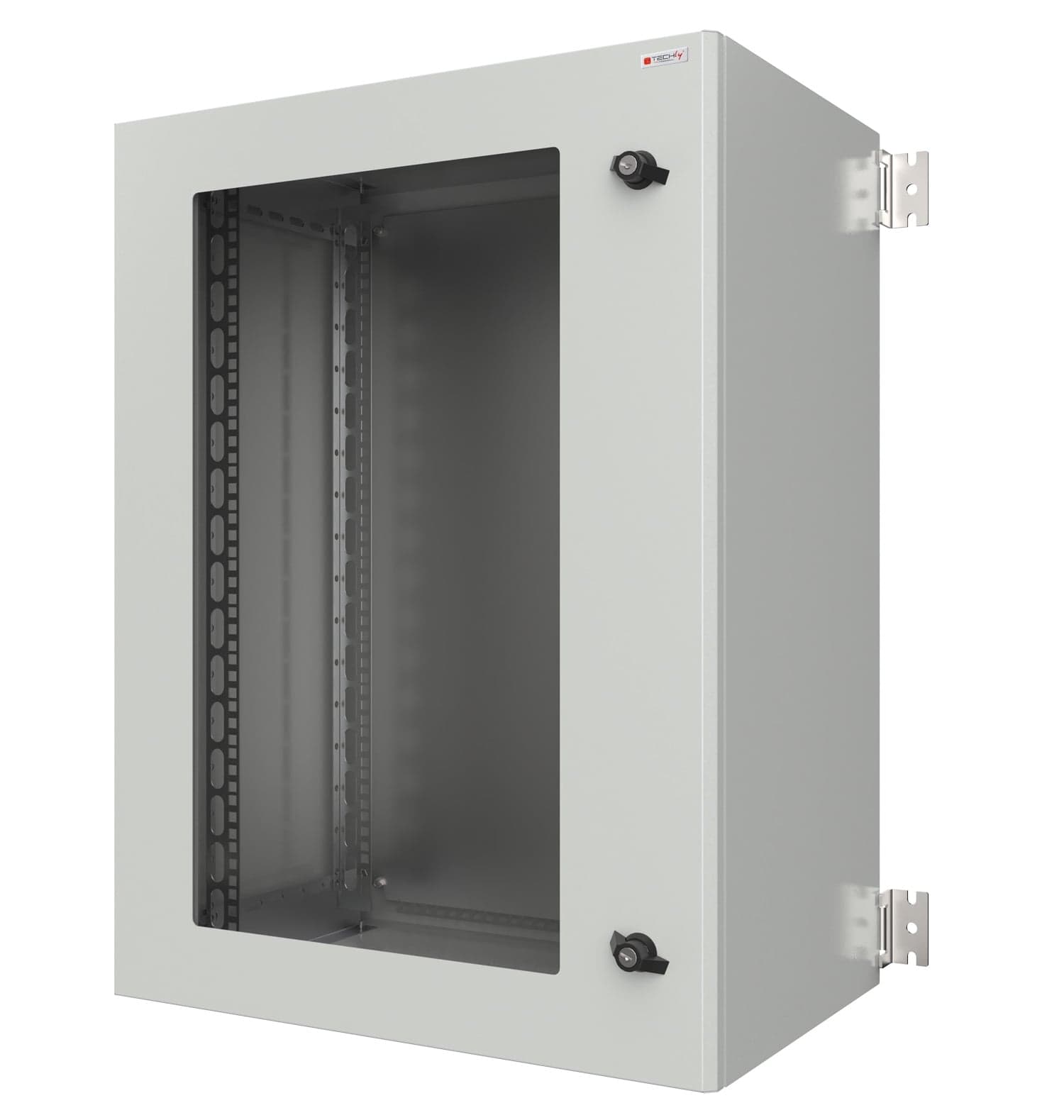 Armadio Rack 19'' a Muro 17U Grigio IP65 Porta Vetro Prof. 600 mm - Techly Professional I-CASE IP-1760GV2