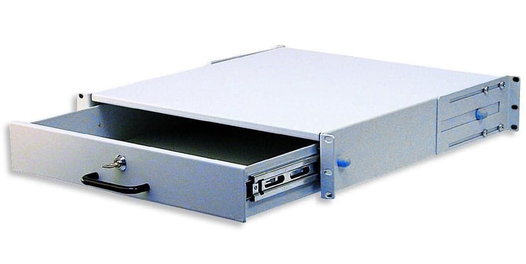 Cassetto Porta Tastiera 2U per Armadi Rack 19" con Serratura Grigio - Intellinet I-CASE KEY-2HE
