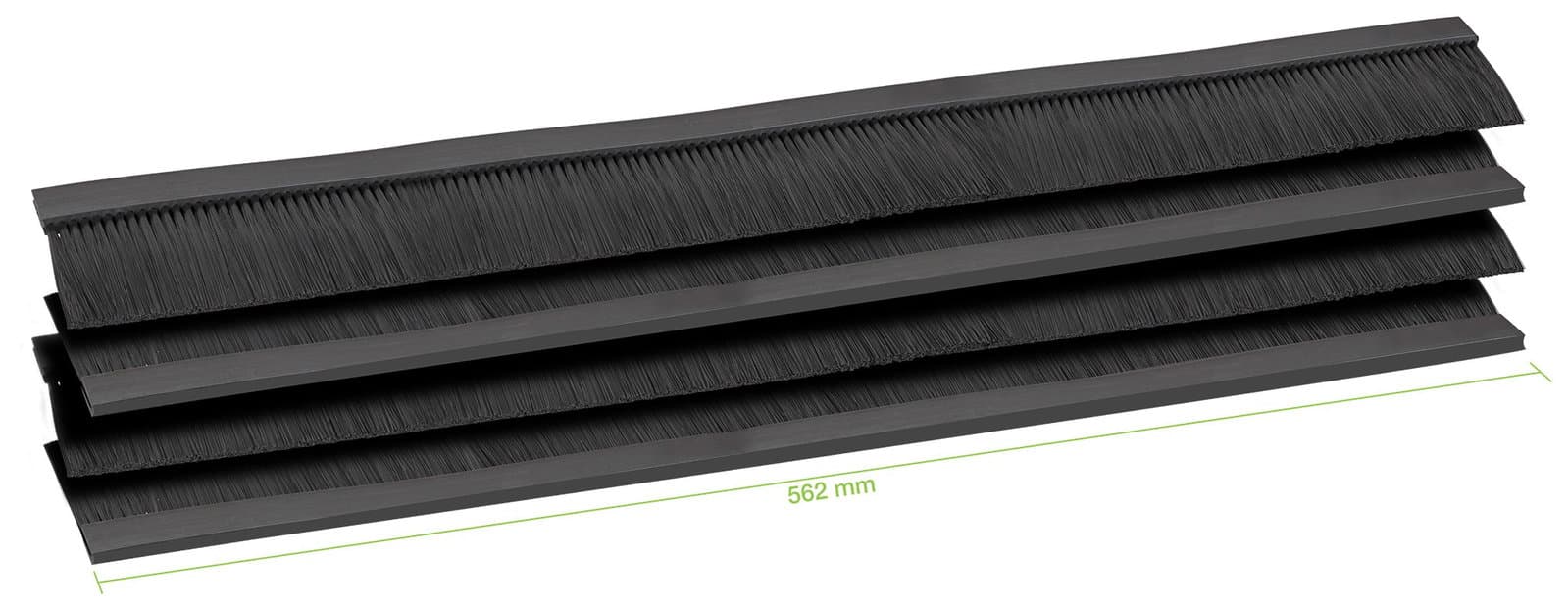 Set 4 Spazzole Ingresso Cavi per Armadio Rack 562 mm - Techly Professional I-CASE KIT-SP4