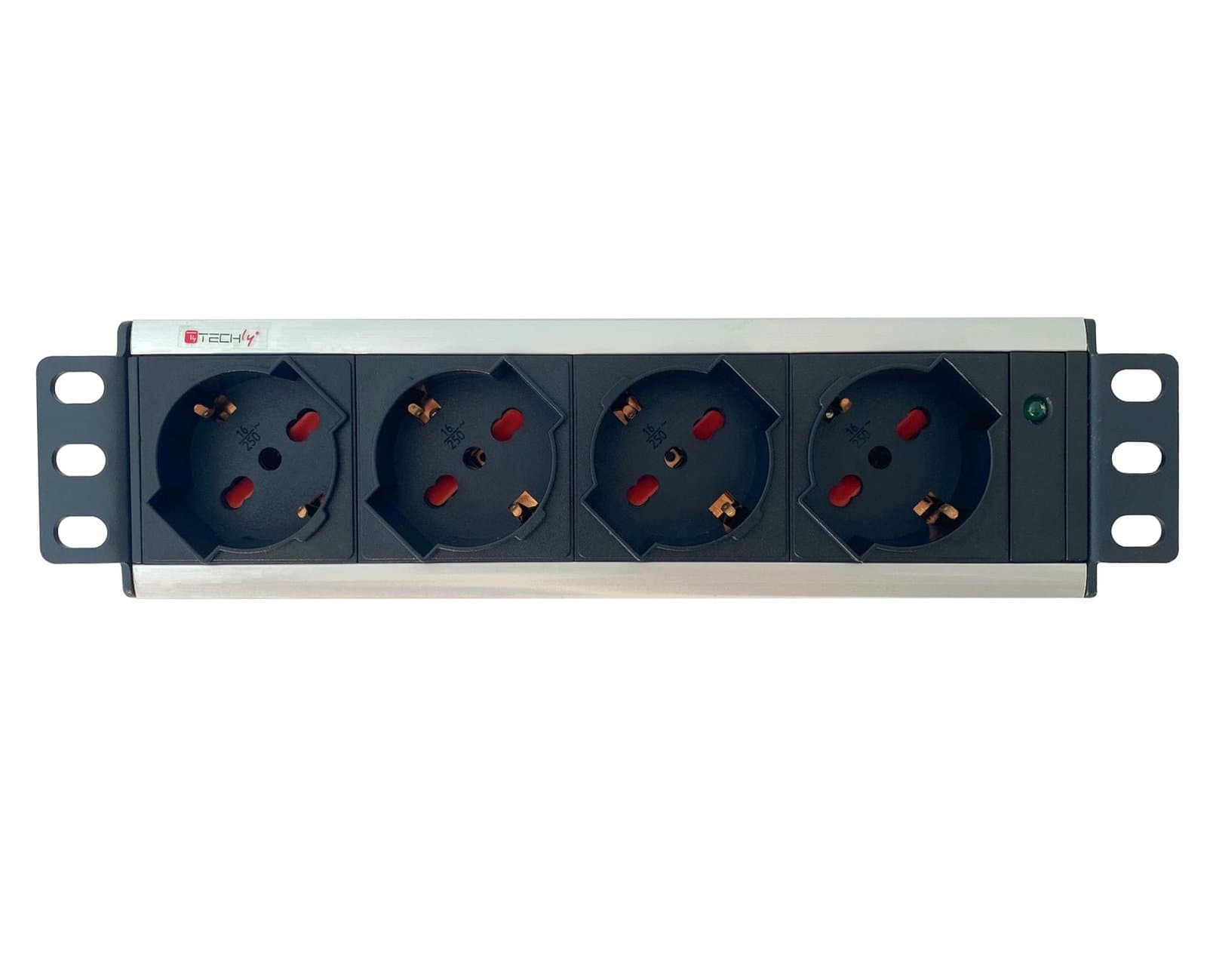 Multipresa Universale 4 Posti da Rack 10'' Spina Italiana 1,5U - Techly Professional I-CASE M10-4 19"