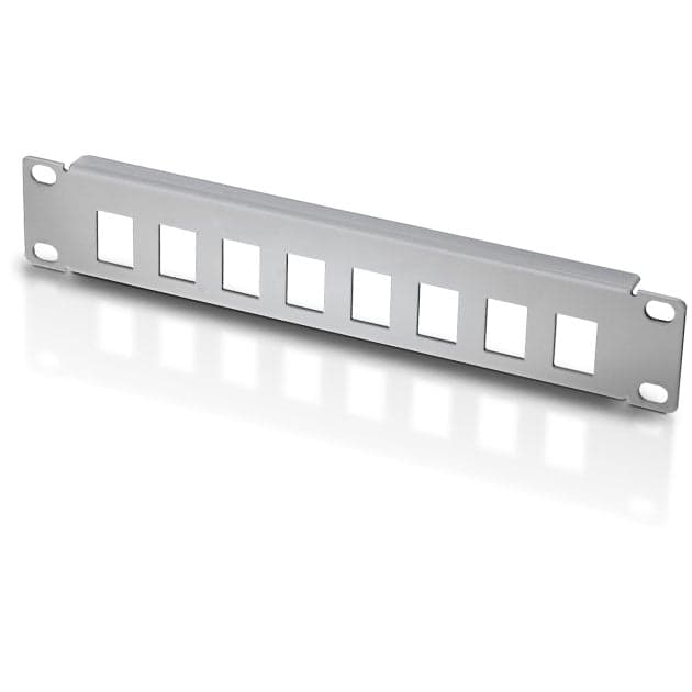 Pannello Patch 10'' 1 HE 8 Posti per Frutti Keystone Grigio - Techly Professional I-CASE M10-KSP