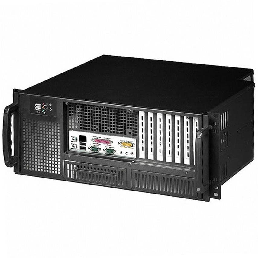 Chassis Industriale Rack 19''/Desktop 4U Ultra Compatto Nero - Techly I-CASE MP-P4HX-BLK6