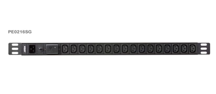 Multipresa rack PDU 0U 16 porte IEC-C13 protezione sovratensione - ATEN I-CASE PE-0216SG