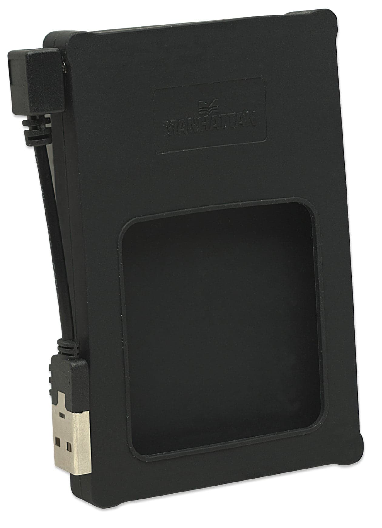 Box esterno 2.5" SATA USB 2.0 Silicone Nero - Manhattan I-CASE SIL-25BK