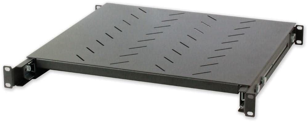Mensola per Rack 19" Estraibile 1U 615mm Nero RAL9004 - Intellinet I-CASE SLIDE-550BX