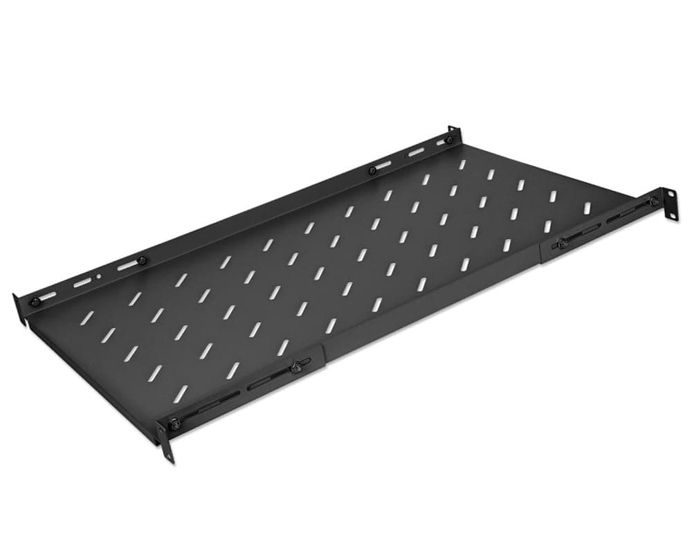 Mensola 19" fissa profondità regolabile 750-950mm 1U nero - Intellinet I-CASE SLIDE-750BI