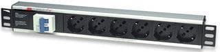 Multipresa 6 Posti da Rack 19'' con Magnetotermico Spina Italiana 1,5U - Techly Professional I-CASE STRIP-16A