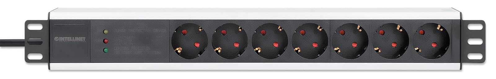 Multipresa per Rack 19" 7 posti Spina Schuko Angolata 1.5U - Intellinet I-CASE STRIP-17SHI