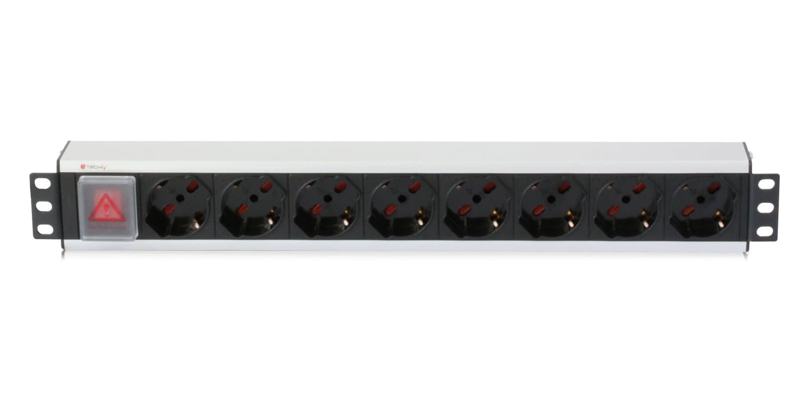 Multipresa 8 Posti da Rack 19" con Interruttore Spina Italiana Cavo 3m 1,5U - Techly Professional I-CASE STRIP-18A3